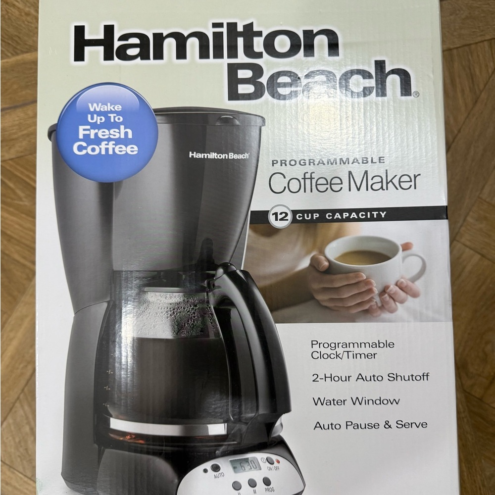 NIB Hamilton Beach Programmable Black Coffee Maker